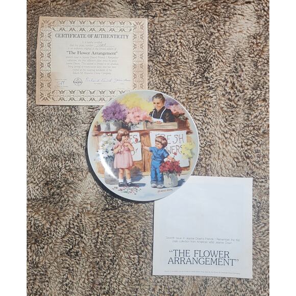 Edwin M Knowles Collector Plate Seventh Issue The Flower Arrangement with COA - Picture 10 of 12